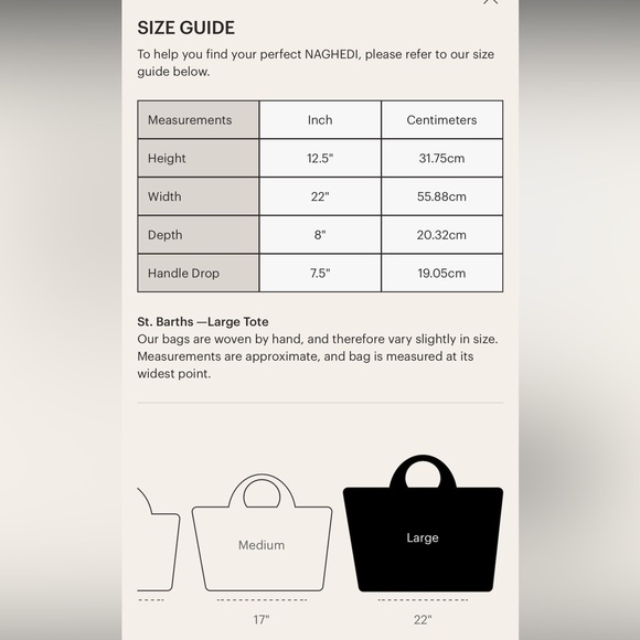 Naghedi St Barths Large tote bag. Ecru. Cream. Tan. New with tags. - Picture 5 of 5